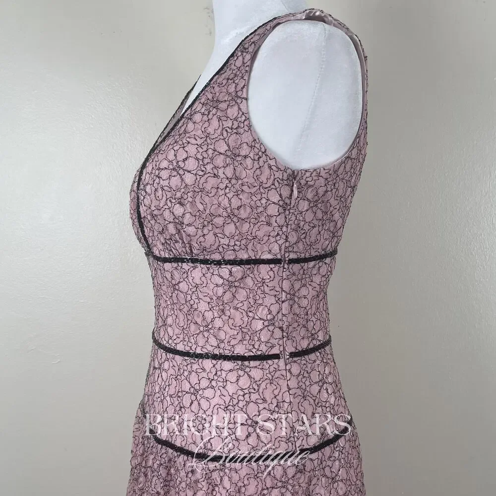Extremely Rare Pink Lace Dress ASO Rory Gilmore Girls Beaded Sleeveless Vintage